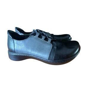 Naot Riviera Lace Up Loafer Black Women size 41 US 10 EUC